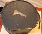 Antique Black Leather Luggage Bag w/ Old University of Kentucky Labels — photo 8