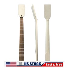 24Fret Bass Guitar Neck 30inch Maple No Inlay Paddle Head Rosewood Fretboard