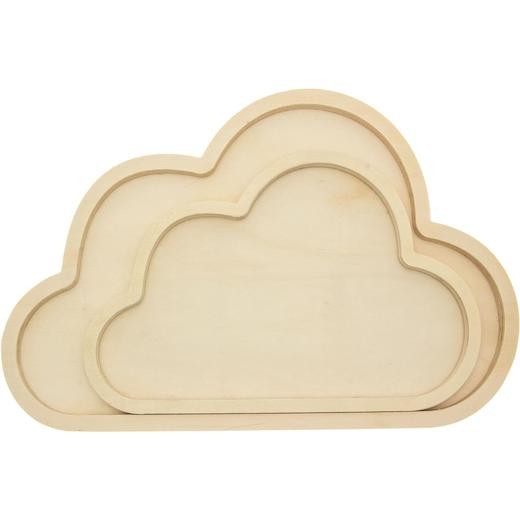 Stafil Bare Wood Clouds Box Frames 2pcs 8630-76