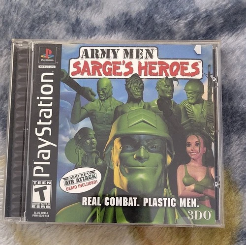 3DO Army Men: Sarge's Heroes PS1 Action Adventure T NTSC Manual Multiplayer