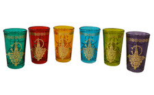 Moroccan Tea Glasses Espresso Shot Glass Handmade Turkish 6-pack