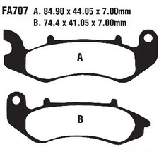 Pastiglia freno EBC FA707 standard per Keeway Superlight 125 ie Limited CBS 2017-2020