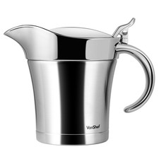 500ml Gravy Boat, Stainless Steel Insulated Gravy Jug with Lid, Vonshef
