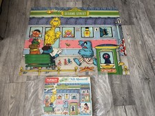 Rare VTG Playskool Sesame Street 1976 Giant Puzzle, All Aboard 9 Sq Ft. complete