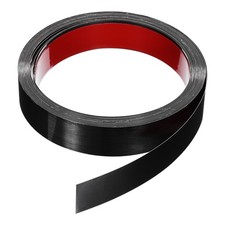 19.7ft x 1.18" Wall Trim Self Adhesive Stainless Steel Brushed Finish Trim Black