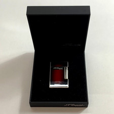 S.T. Dupont Line 2 Atelier Sunburst Lighter Deep Red Silver w/Box Tested Working