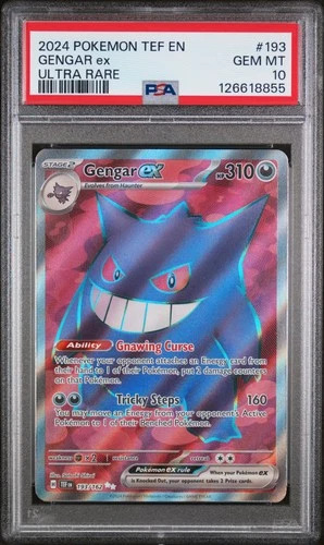 Gengar EX 193/162 PSA 10 temporal Forces Pokemon Card Game