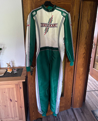 OMP Tony Kart Kartoverall Unisex Erwachsene grün/weiß Gr. 54 Level 2 Polyester