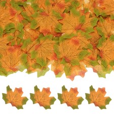 300Pcs Artificial Maple Leaves, Fake Fall Leaves Faux Autumn Leaf Mix Red Green