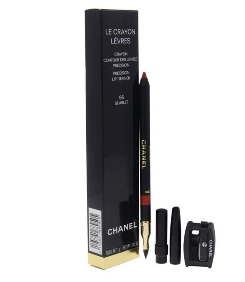 New! CHANEL Le Crayon Levres Precision Lip Liner Definer 95 SCARLET NIB! - Image 4 of 4
