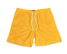 RSQ Men's Nylon Shorts Size Medium Yellow/Gold NWT 6" inseam 35 MSRP 