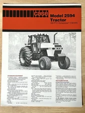 1980s JI Case Model 2594 Tractor (180 PTO HP) 4pg Dealer Specifications Brochure