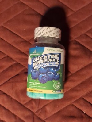 Openovomins Creatine Monohydrate Gummies Blueberry 6400mg 90 Count New