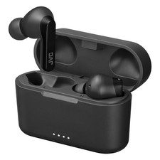 JVC  RIPTIDZ Bluetooth Earbuds, True Wireless with Charging Case Black 