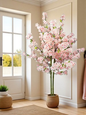 künstliche japanische kirschblüte Künstliche japanische Kirschblüte – Weiß (6 Stiele) main image 0