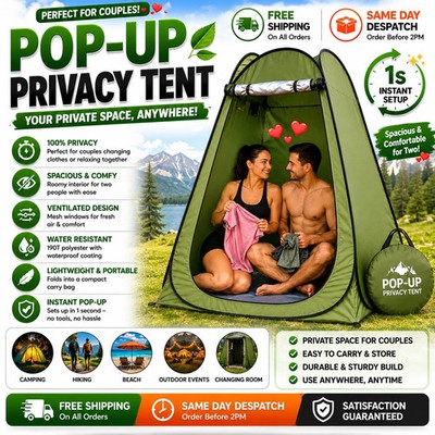 Portable Privacy Tent Camping Shower Toilet Changing Shelter Pop Up 2 Window