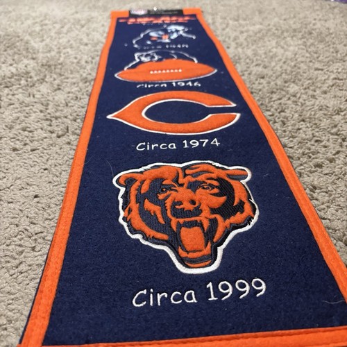 NFL Chicago Bears Heritage Pennant Banner Winning Streak 31 1/2x7 7/8in - Picture 3 of 7