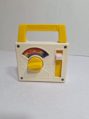 Vintage 1981 Fisher Price Wind Up Toy Radio, Over The Rainbow Song - Works - Picture 1 of 5