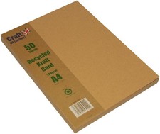 Craft UK 2042 A4 Kraft Card - Brown (Pack of 50 sheets)