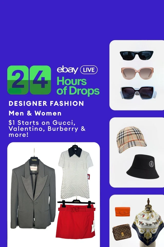 Designer Fashion | Women & Men | $1 Starts! | Gucci, Prada, Burberry + more