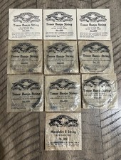 Vintage Gretsch Eagle Brand Tenor Banjo Strings No. 297, 290, 295 - 10 Strings