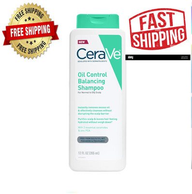 CeraVe Oil Control Balancing Shampoo, Clarifying Shampoo With Ceramides & Hyalur