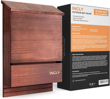 Bat House For Outdoors Shelter Box Kit 2 Chamber Dark Natural Cedar Wood Cedar