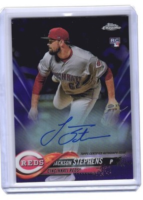 2018 Jackson Stephens Topps Chrome Purple Refractor Auto RC 50/250 #RA-JS H851