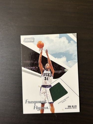 Ray Allen #FF-RA 2002 Stadium Club Frequent Flyers Relics card
