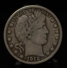 1912-S US Barber Half Dollar 50C Silver Coin