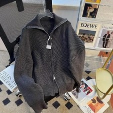 Fashion Sweater Men Jackets Long Sleeve Zip-up Sweater Cardigans Pure Color Coat
