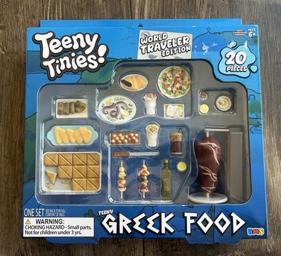 Teeny Tinies GREEK FOOD Mini Food Playset Toy Doll/Dollhouse Miniatures 20 Piece