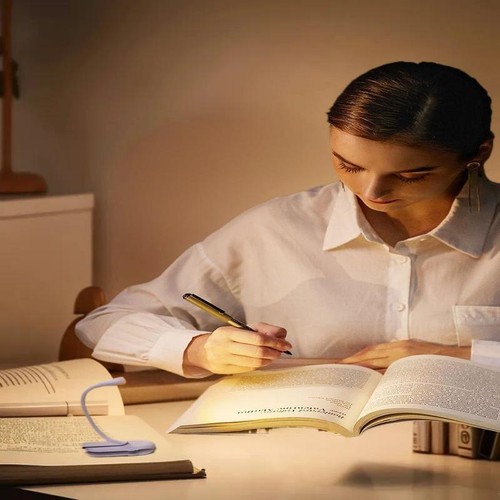 Mini LED Book Light Eye Protection Adjustable Clip 360° Flip Study Lamp 3 Co _yy - Afbeelding 11 van 14