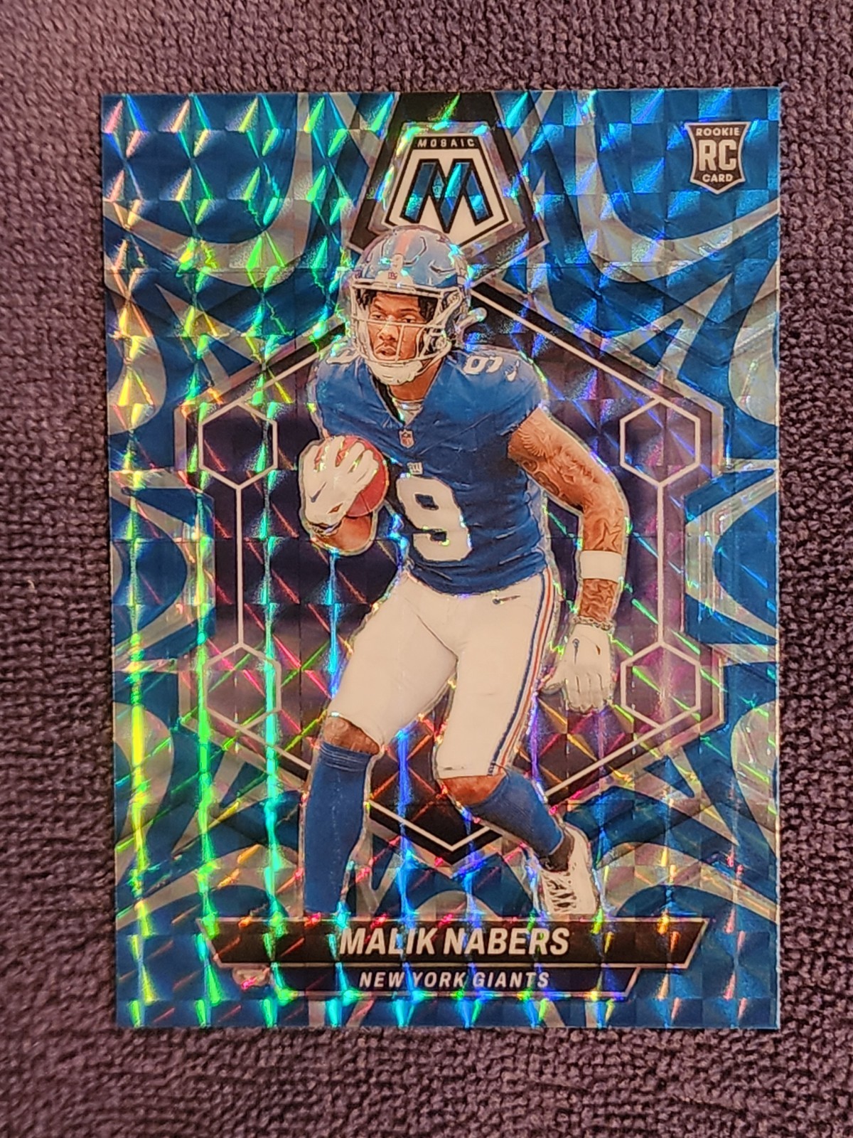 2024 Panini Mosaic - Malik Nabers Reactive Blue (RC) #306 NYG