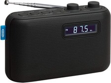 Jensen SR-50 Portable AM/FM Digital Radio with Dual Alarm Black 