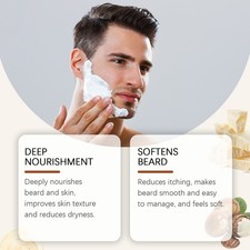 Men's Vanilla Scented Beard Balm for Nourishing Moisturizing and Smooth Shine