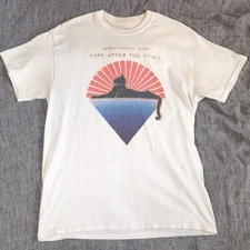 Cats Under The Stars Jerry Garcia Band Grateful Dead Graphic Tee White Shirt Med