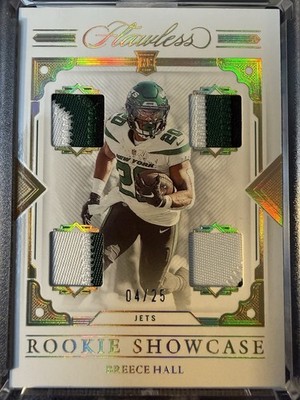 2022 Panini Flawless - Rookie Showcase Breece Hall #RS-BH /25 (MEM, RC)