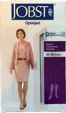 Jobst Medical Compression Opaque Stockings 30-40 mmHg Knee Hi Open Toe-MD-Black