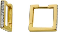 Brillant Creolen Gold 585 14K Natur Diamanten 0.15Ct