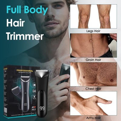 Manscaping Groin Hair Trimmer for Mens Electric Ball Trimmer Wet/Dry Body Shaver