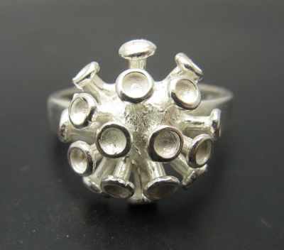 Extravagant Stylish Genuine Sterling Silver Ring Solid 925 Handmade Empress