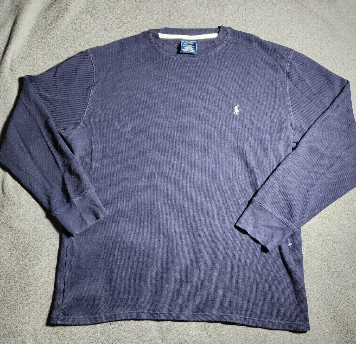 Polo Ralph Lauren Felpa Uomo XL Blu Navy Pigiama Termico Pony Pull Over