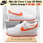 Nike Air Force 1 Low '07 White Safety Orange FJ4146-109 US Men's Size
