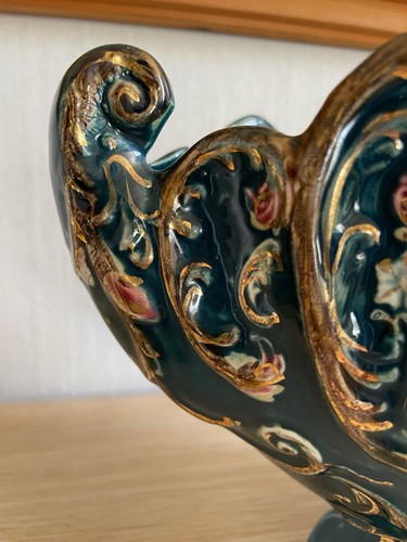 Wunderschöne Jugendstil Jardiniere Pflanzschale Übertopf Engel Putten - Bild 7 von 13