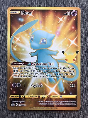 Mew Dourado Foil Celebrações Pokémon Carta Português 25/25 em Promoção na  Americanas