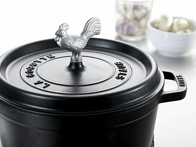 Staub Animal Rooster Knob Stainless Steel Fits Le Creuset Dutch