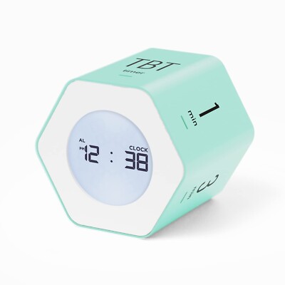 mooas Multi-Hexagon Clock Timer (Mint Ver.2), Digital Clock Timer