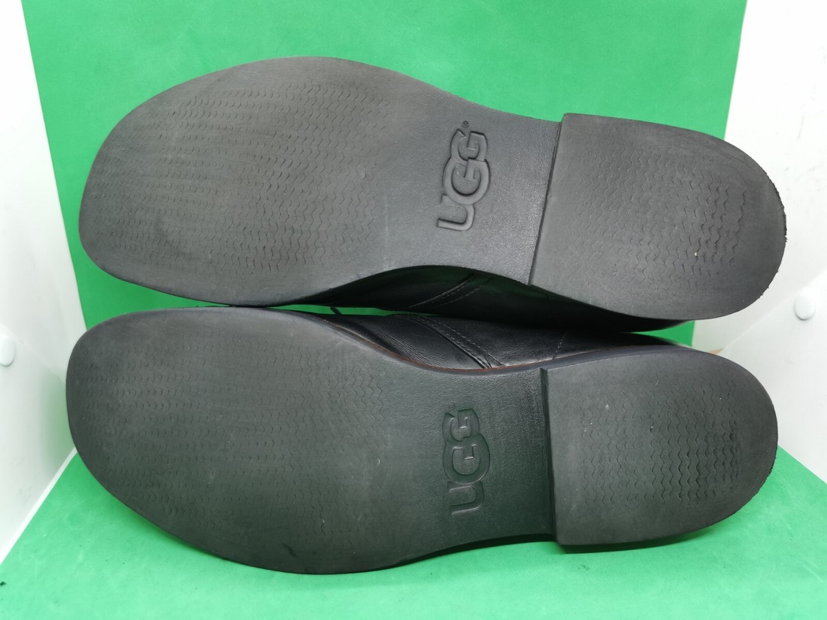 UGG Chukka Ankle Boots F190161 Black Leather Men display picture 1