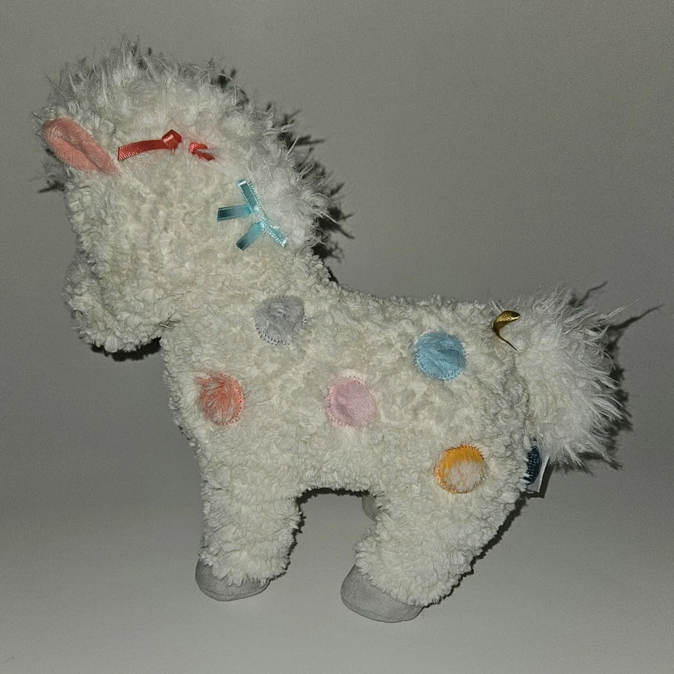 Mary Meyer FabFuzz Calliope Pônei Cavalo Branco Bolinhas Bicho de Pelúcia - Imagem 3 de 4